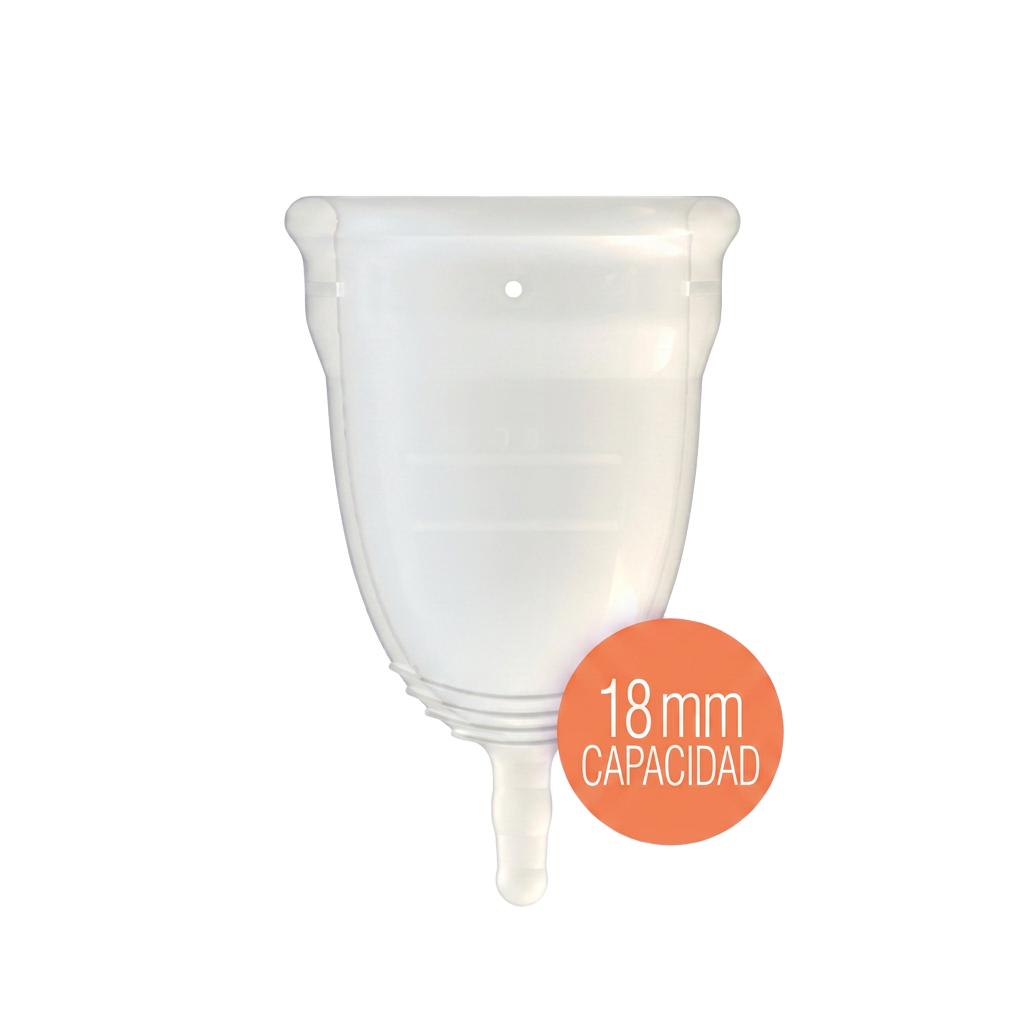 Copa menstrual Talla 1 · 39 mm × 46 mm · 18 ml